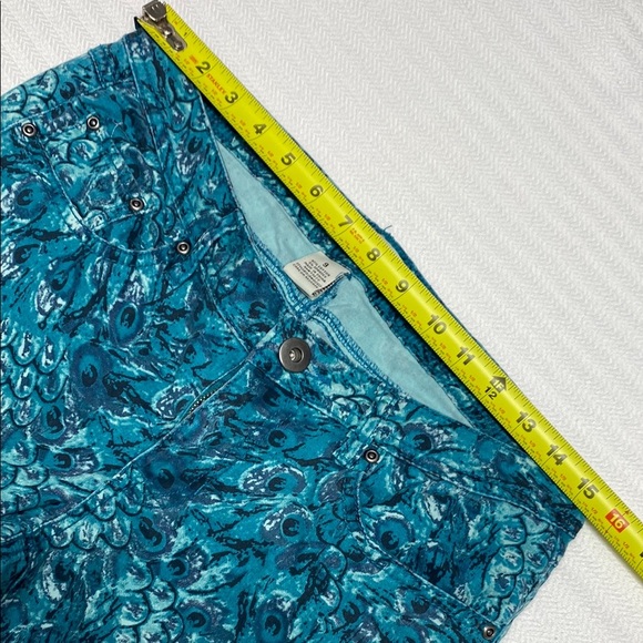 Mudd Pants Jeans Skinny Peacock Feather Patterned Maximalism Dopamine Size 9 - Picture 4 of 10